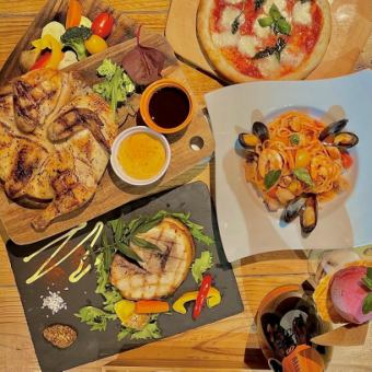 Our special plan using whole chicken with all-you-can-drink course ¥4800