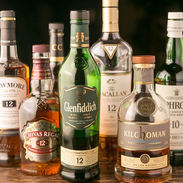 Offering a wide variety of whiskeys ◎