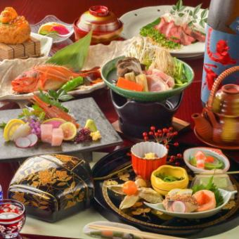 最受歡迎的娛樂活動【Serisouan懷石料理】包括10種菜餚和18種當地酒【包括150分鐘無限暢飲】7,700日元（含稅）