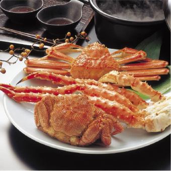 [Crab and Yellowtail Shabu-shabu Course] A banquet filled with fresh fish delivered directly from the source! Includes 2 hours of all-you-can-drink, 8 dishes in total, 5,500 yen