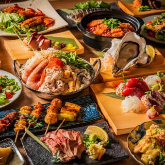 [Hokuriku Luxury Course] A luxurious banquet incorporating Hokuriku specialties! 2 hours of all-you-can-drink, 10 dishes, 5,500 yen