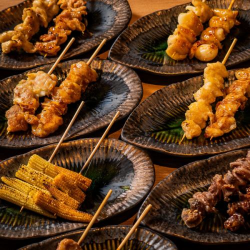 The skewers are carefully grilled one by one and go perfectly with alcohol!!