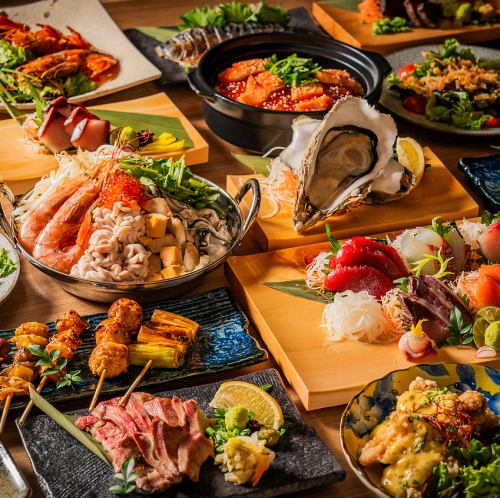 Using ingredients from the Sea of Japan, our great value all-you-can-drink courses start from 3,000 yen. Private rooms, local sake, and regional cuisine are available.