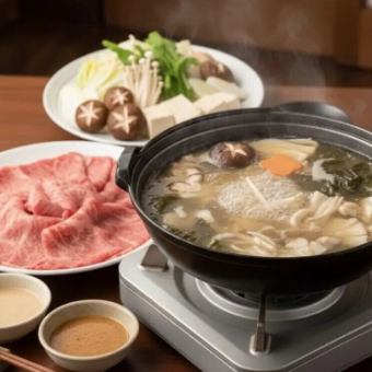 【120分飲み放題付き】《黒毛和牛A5ランクを堪能》和牛しゃぶしゃぶコース9800円(税込)
