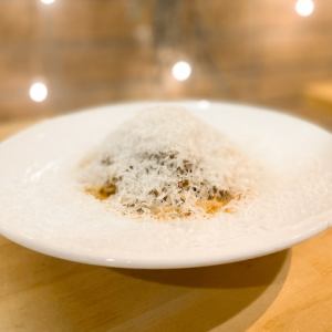 ふわふわチーズたっぷりのホワイトボロネーゼ