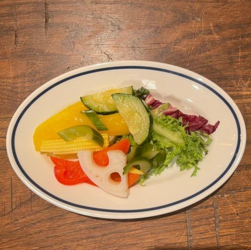 Homemade pickles made with colorful vegetables