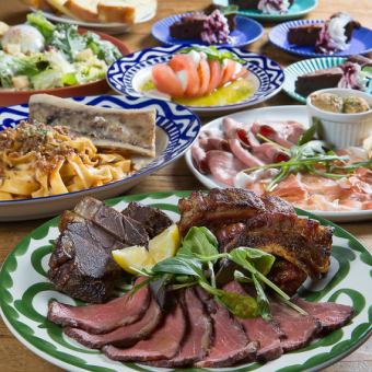 [Cooking only] Volume ◎ Meat lovers! Meat platter course (9 dishes in total) 4,000 yen (tax included)