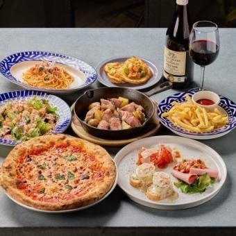 [Standard Course] 90 minutes of all-you-can-drink included. A luxurious course of Yamagata pork loin and shrimp ragout. 9 dishes in total.