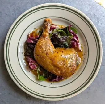 Moist roasted chicken thighs with bone