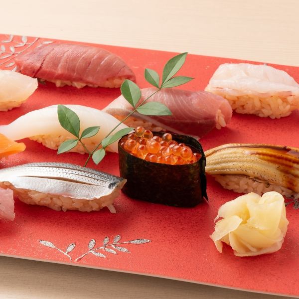 [Sophisticated nigiri - Enjoy authentic Edomae sushi made with red vinegar and made with care to your heart's content] Sushi starting from 220 yen (tax included)