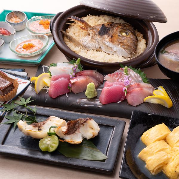 [All-you-can-drink included!] Special course with freshly cooked sea bream rice ≪7 dishes in total≫ 4,400 yen per person (tax included)