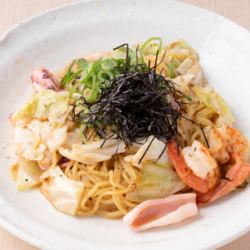 Seafood salt grilled soba