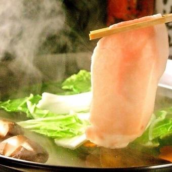 【8種のお鍋から選べる】2時間飲み放題付7品5700円《SPF日南もち豚しゃぶしゃぶコース》
