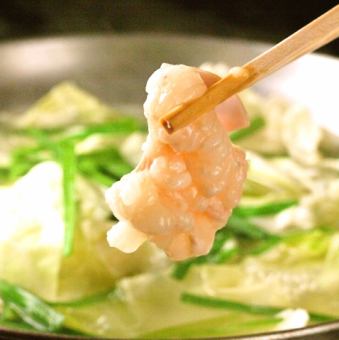 【8種のお鍋から選べる】2時間飲み放題付7品4800円《塩もつ鍋コース》