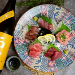 もちもちマグロ食べ比べ5点盛り合わせ