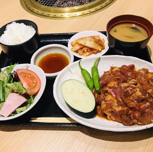 Japanese pork skirt steak set meal
