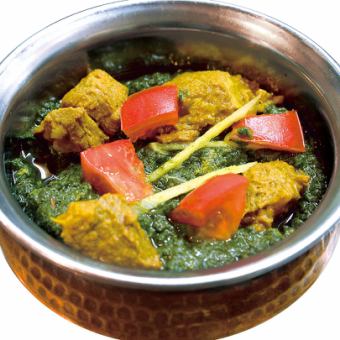 spinach mutton curry