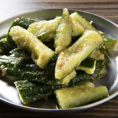Addictive sesame salt cucumber / Edamame snack
