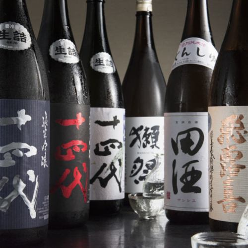 A rich selection of Japanese sake♪