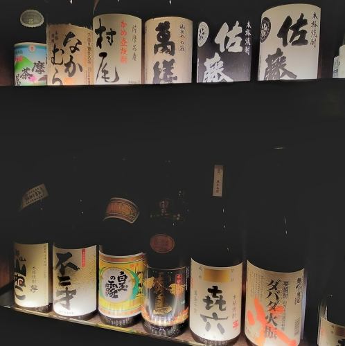 豊富な焼酎の品ぞろえ！！