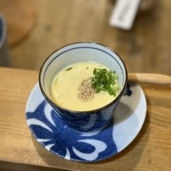 お通しの出汁で作る　茶碗蒸し