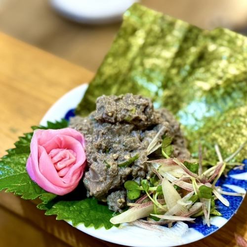 ズワイガニのなめろう