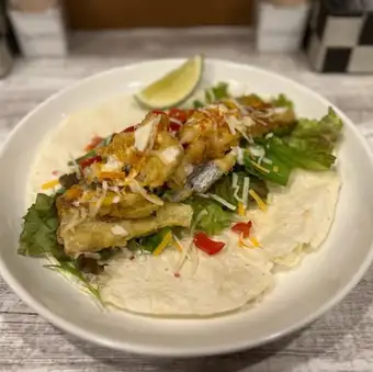 Cutlassfish fritter tacos