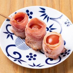 ミニトマトベーコン串