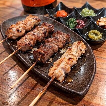 出汁肉串　4種類盛り合わせ