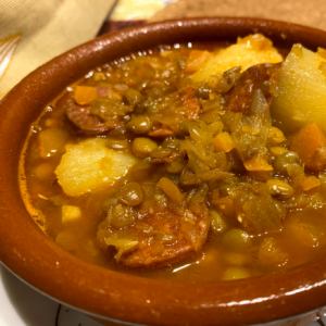 Chorizo and lentil stew