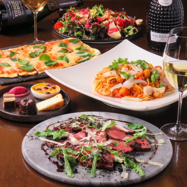 全6品のパーティーコース☆オードブル・ピザ・国産牛ローストビーフ・ポテトなど