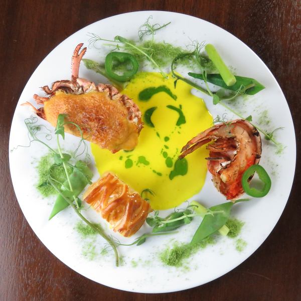 [November Specialty Course] 9 dishes including grilled Kagoshima Kuroge Wagyu beef sirloin and roasted lobster for 16,500 yen (tax included)