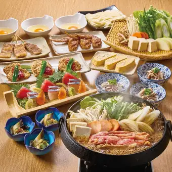 【秋の宴】木曽路の割り下使用☆牛すき焼き鍋コース　全9品＜スタンダード飲み放題付＞　5,000円