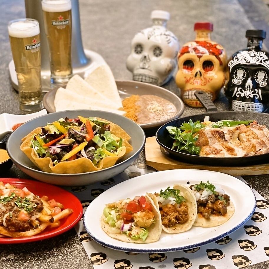 Covers popular menus! Choose from street tacos with 2 hours of all-you-can-drink included! 5,000 yen