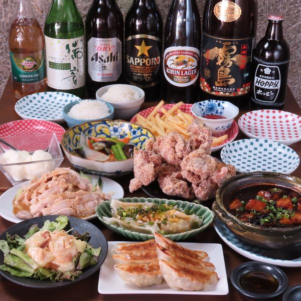 おとなりの人気メニューを堪能できる飲み放題付のコース【コースメニュー各種】