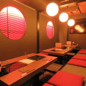 A horigotatsu private room that can be reserved for up to 15 people.
