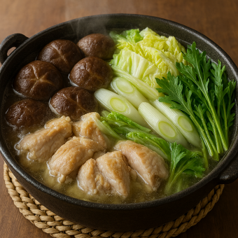 【宴会にオススメ★鳥鍋コース 飲み放題付き