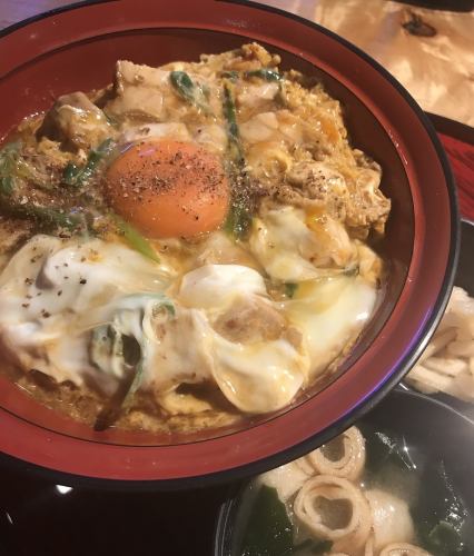 トマトとチーズの京風親子丼