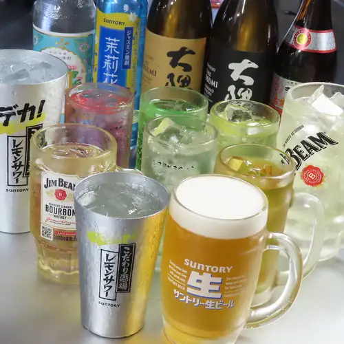 生付き飲み放題1,500円♪