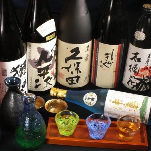 Careful selection of sake throughout the country ★ 20 types available at all times!