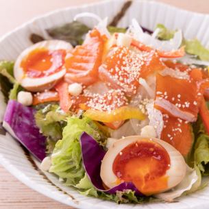 Shinshu salmon smoked salad