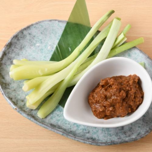 塩茹で島らっきょう