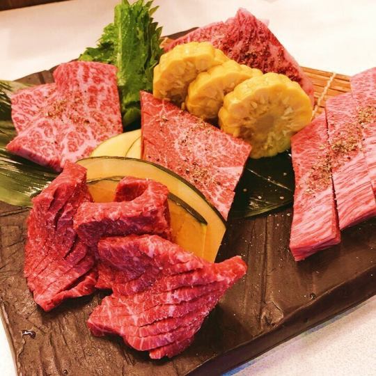 ★4월 5월 평일 한정★ 쇠고기 와규 쇠고기 뷔페 코스 통상 7,480→4,400엔(부가세 포함)