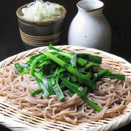 名物にら蕎麦/季節の野菜天にら蕎麦