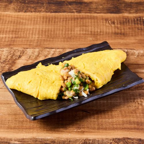 ねばとろ納豆オムレツ