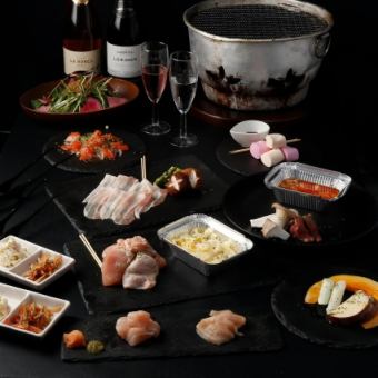 【デリシャスコース】当店自慢の国産地鶏チーズフォンデュなど飲み放題付き【9品5000円(税込)】