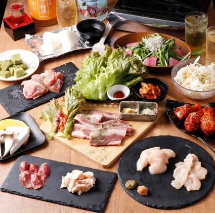 1月【大満足BBQコース】和牛と国産地鶏のBBQ3時間飲み放題付き【全11品5480→4980円(税込)】