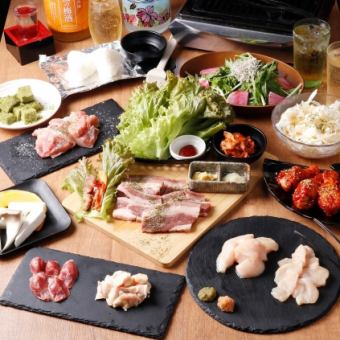 12月【大満足BBQコース】和牛と国産地鶏のBBQ3時間飲み放題付き【全11品5480→4980円(税込)】