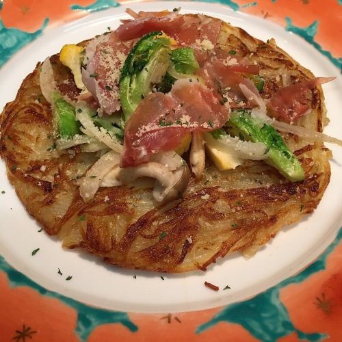 Shredded potato galette