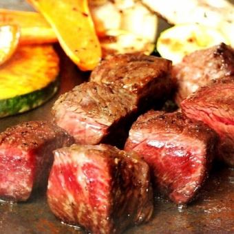 鉄板牛リブステーキコース★飲み放題120分(全6品)4000円(平日限定コース)